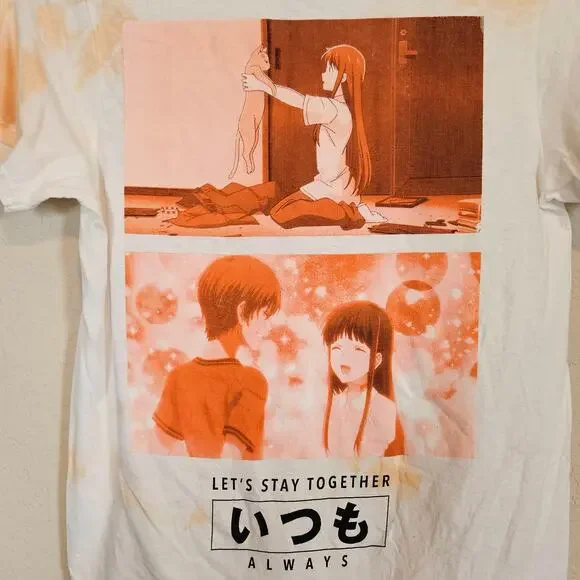 Fruits Basket Kyo & Tohru Let's Stay Together Forever Tie Dye Womens Size Small - Picture 6 of 6